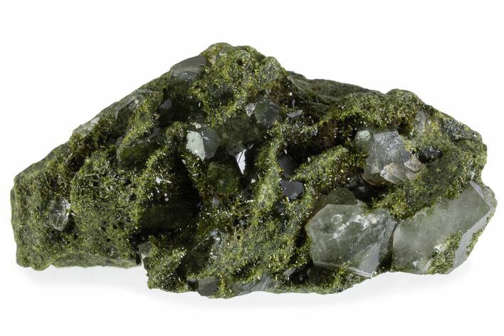Quartz Crystals on Pistachio-Green Epidote - Turkey #371799